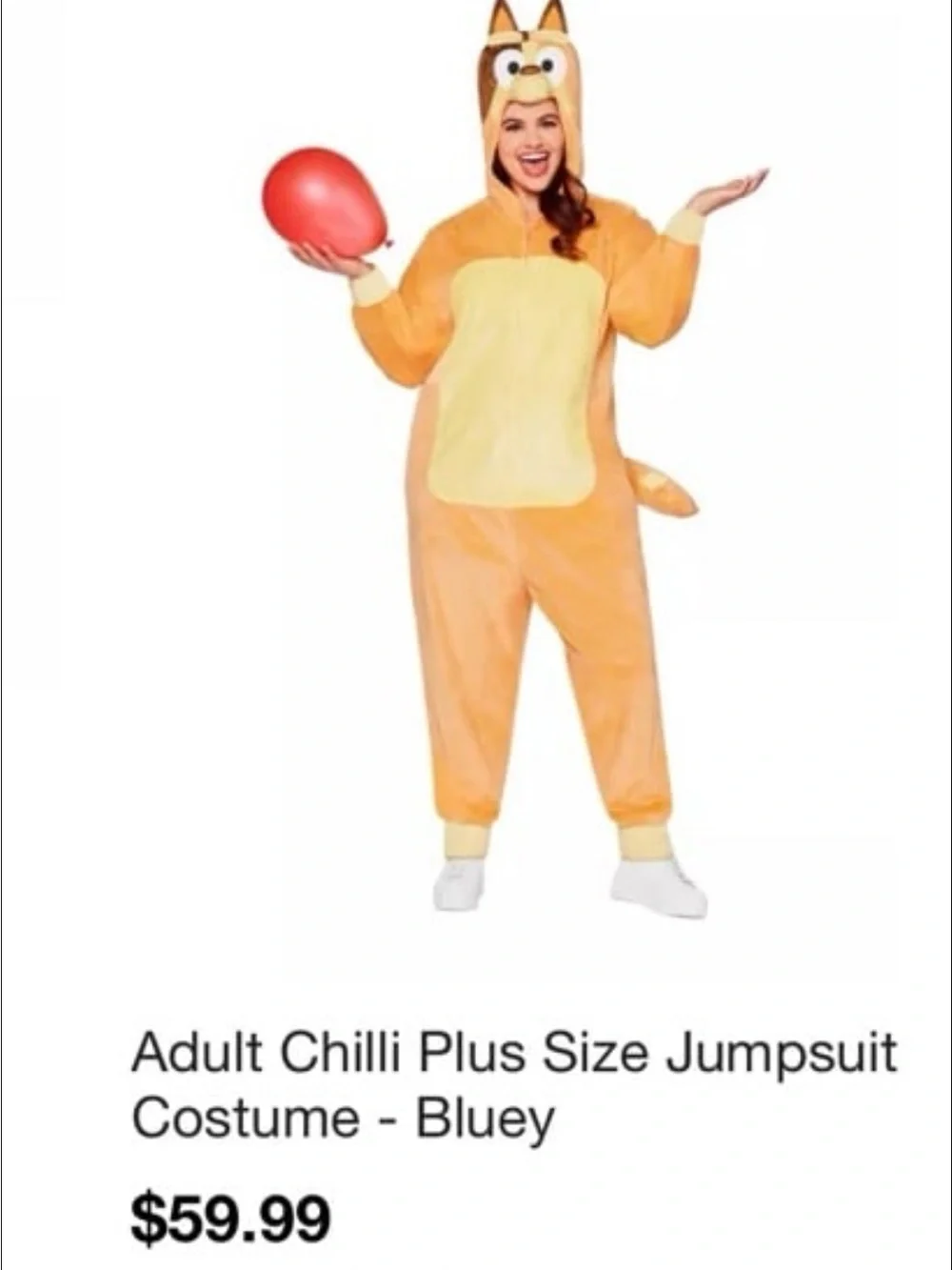Bluey Bandit & Chilli Jumpsuit Costumes Toddler & Adult